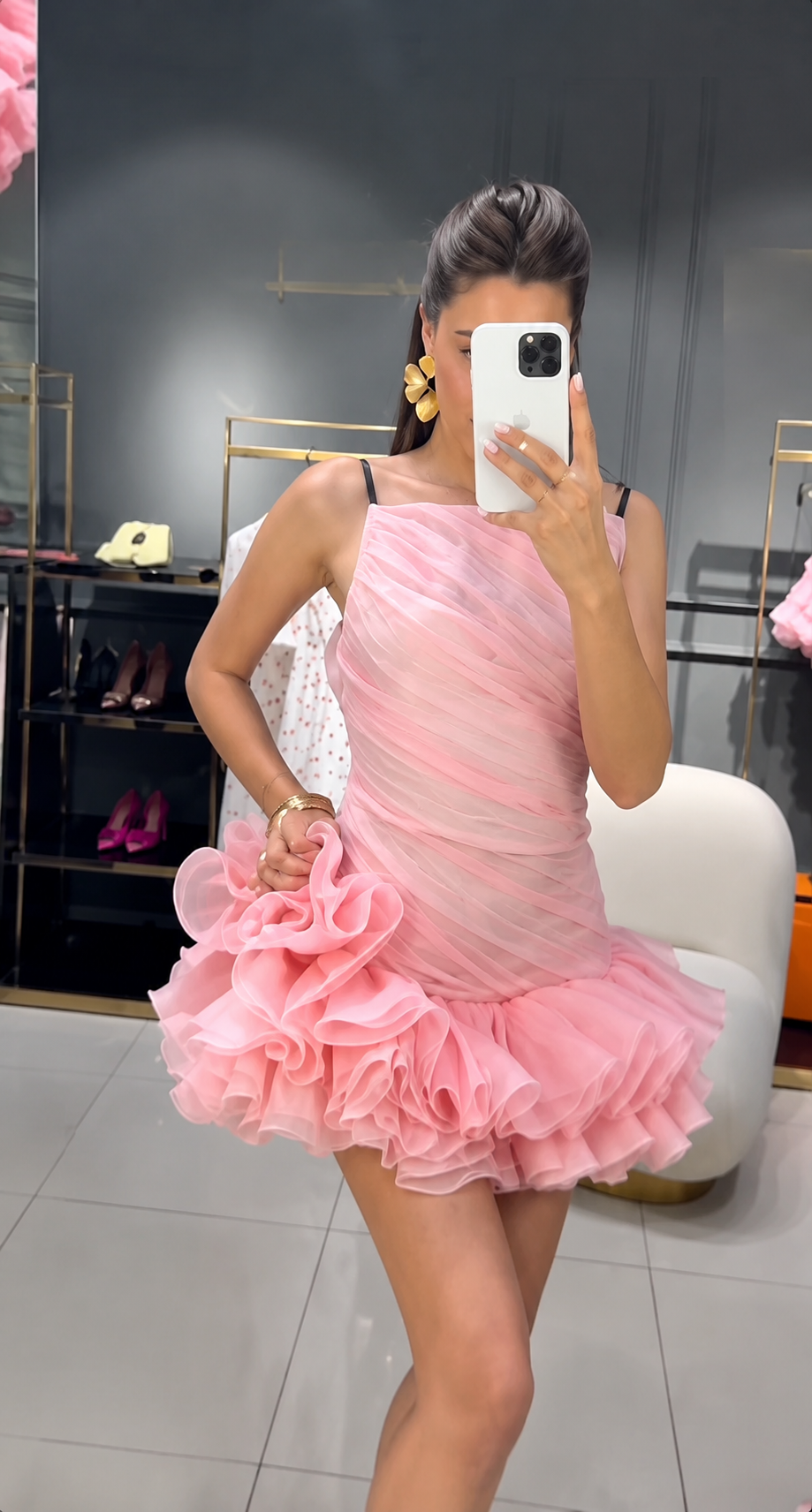 MUSE RUFFLE MINI DRESS