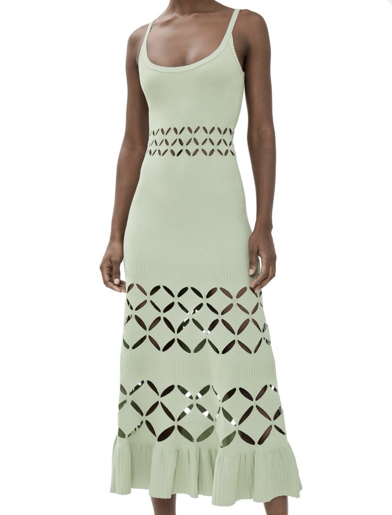 HOLLOW OUT KNIT VACAY DRESS