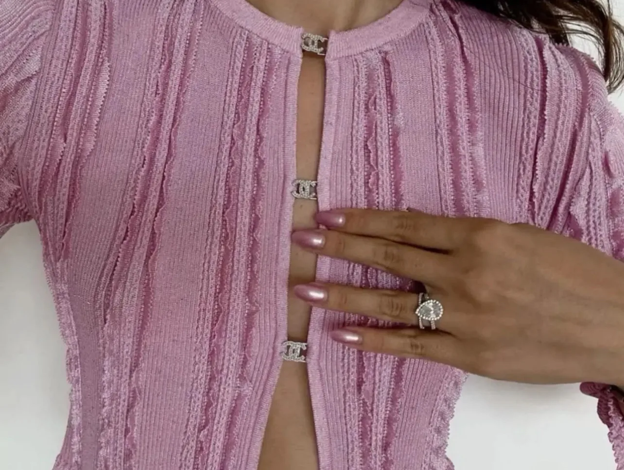 KNIT LUXE SHIMMERY CARDIGAN