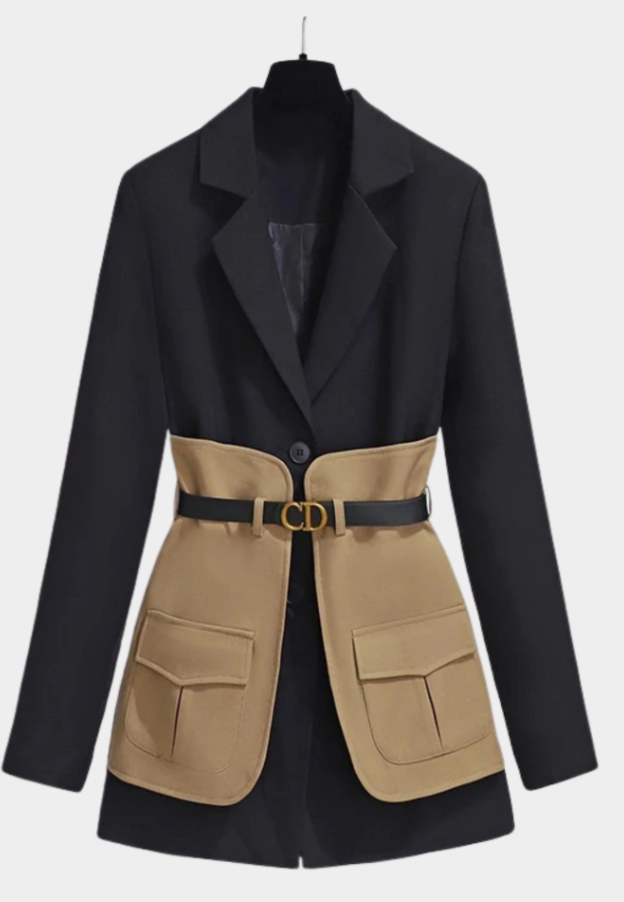 BELTED UTILITY BLAZER