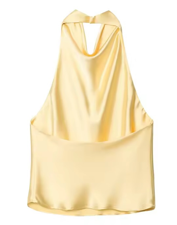 CB SATIN BACKLESS TOP