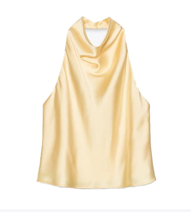 CB SATIN BACKLESS TOP