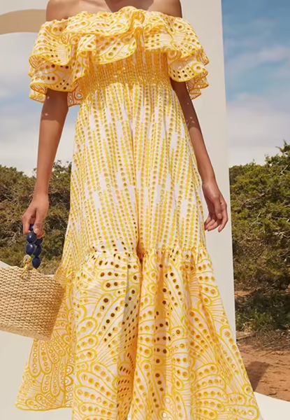 EMBROIDERY LONG DRESS