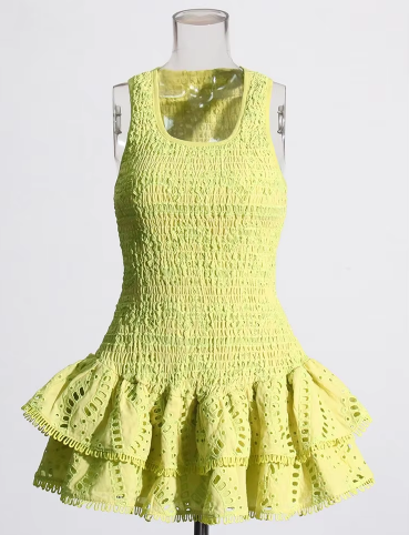 EMBROIDERY MINI SUMMER DRESS