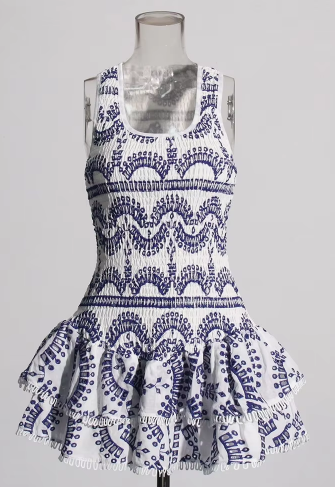EMBROIDERY MINI SUMMER DRESS