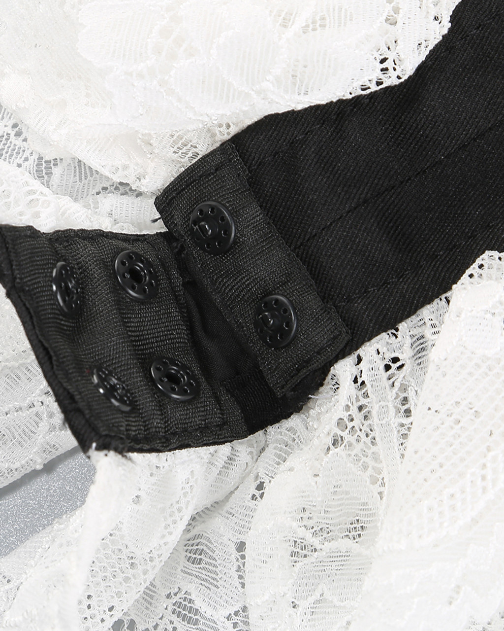 LONG SLEEVE LACE BODYSUIT BLACK WHITE