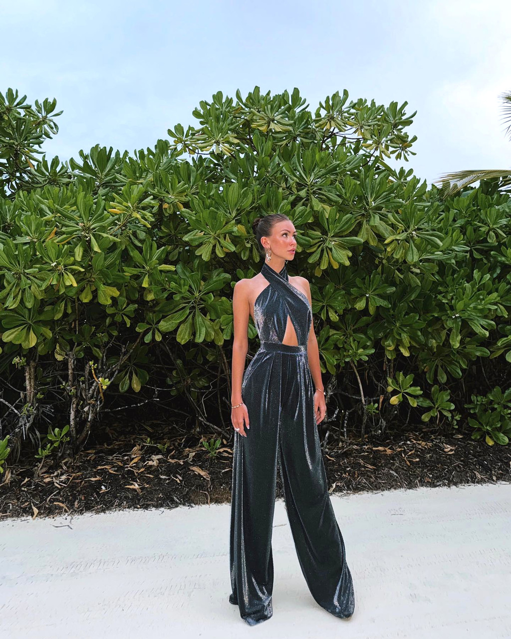SPARKLE GREY JUMPSUIT