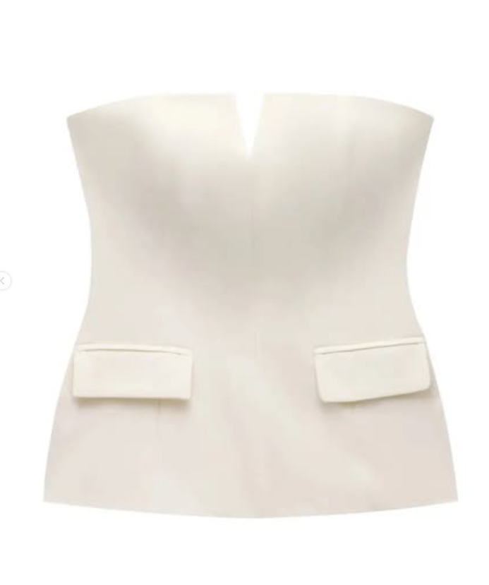 V FLAP POCKET CLASSIC TOP WITH SIDE ZIPPER