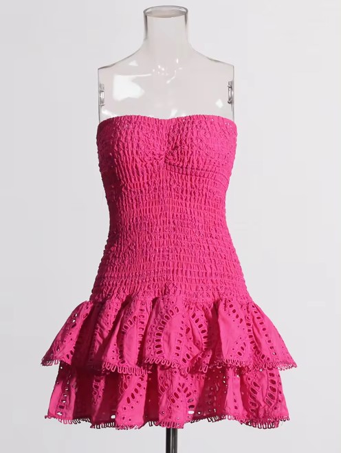 VACAY LAVA EMBROIDERY MINI DRESS