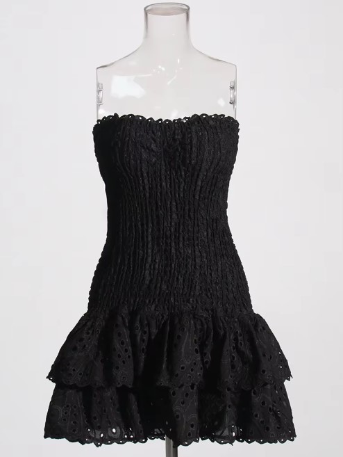 VACAY LAVA EMBROIDERY MINI DRESS