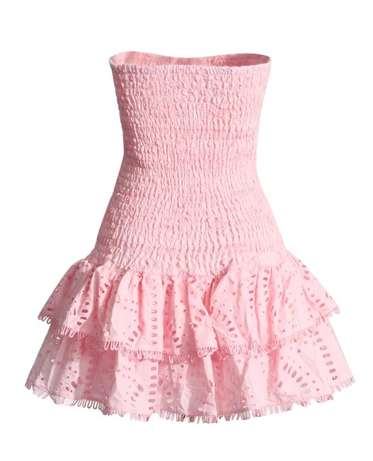 VACAY LAVA EMBROIDERY MINI DRESS