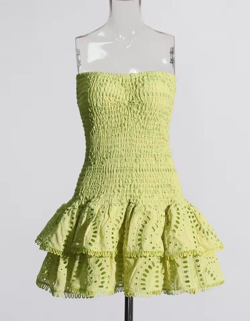 VACAY LAVA EMBROIDERY MINI DRESS