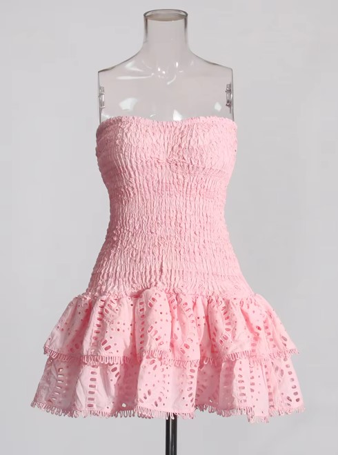 VACAY LAVA EMBROIDERY MINI DRESS