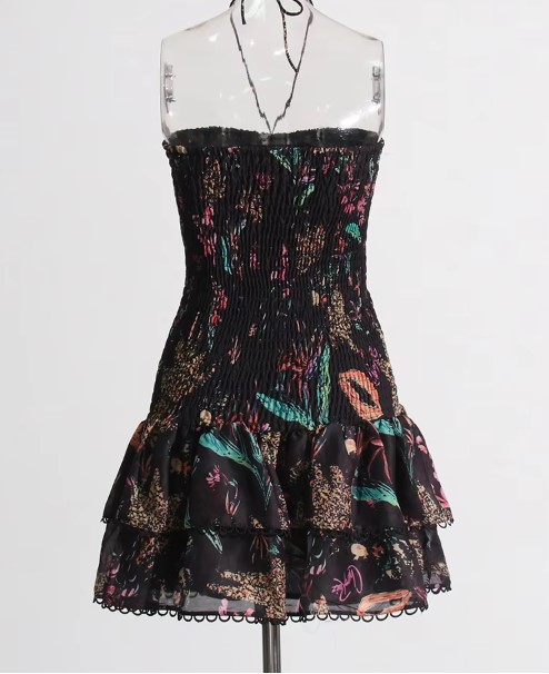 VACAY MAYA EMBROIDERY MINI DRESS