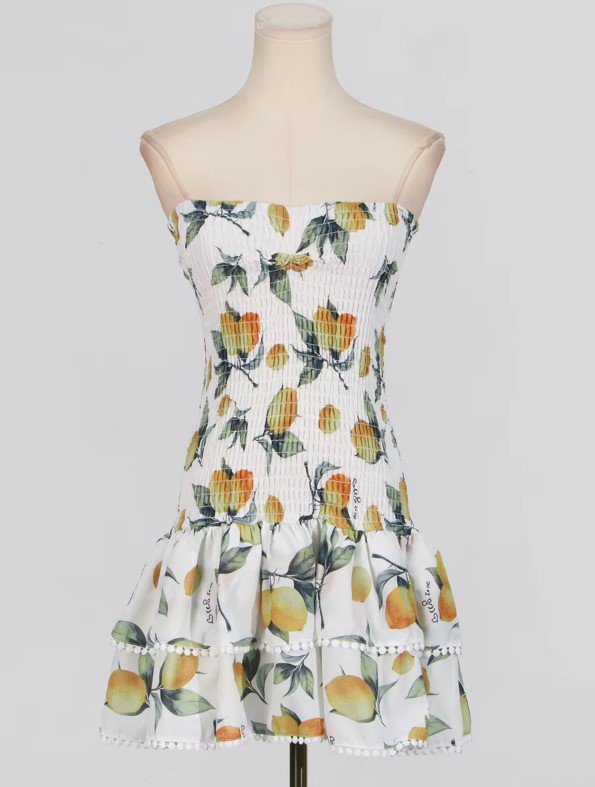 VACAY NOLA EMBROIDERY MINI DRESS