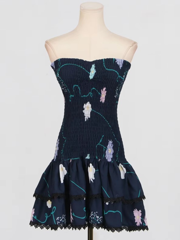 VACAY NOLA EMBROIDERY MINI DRESS