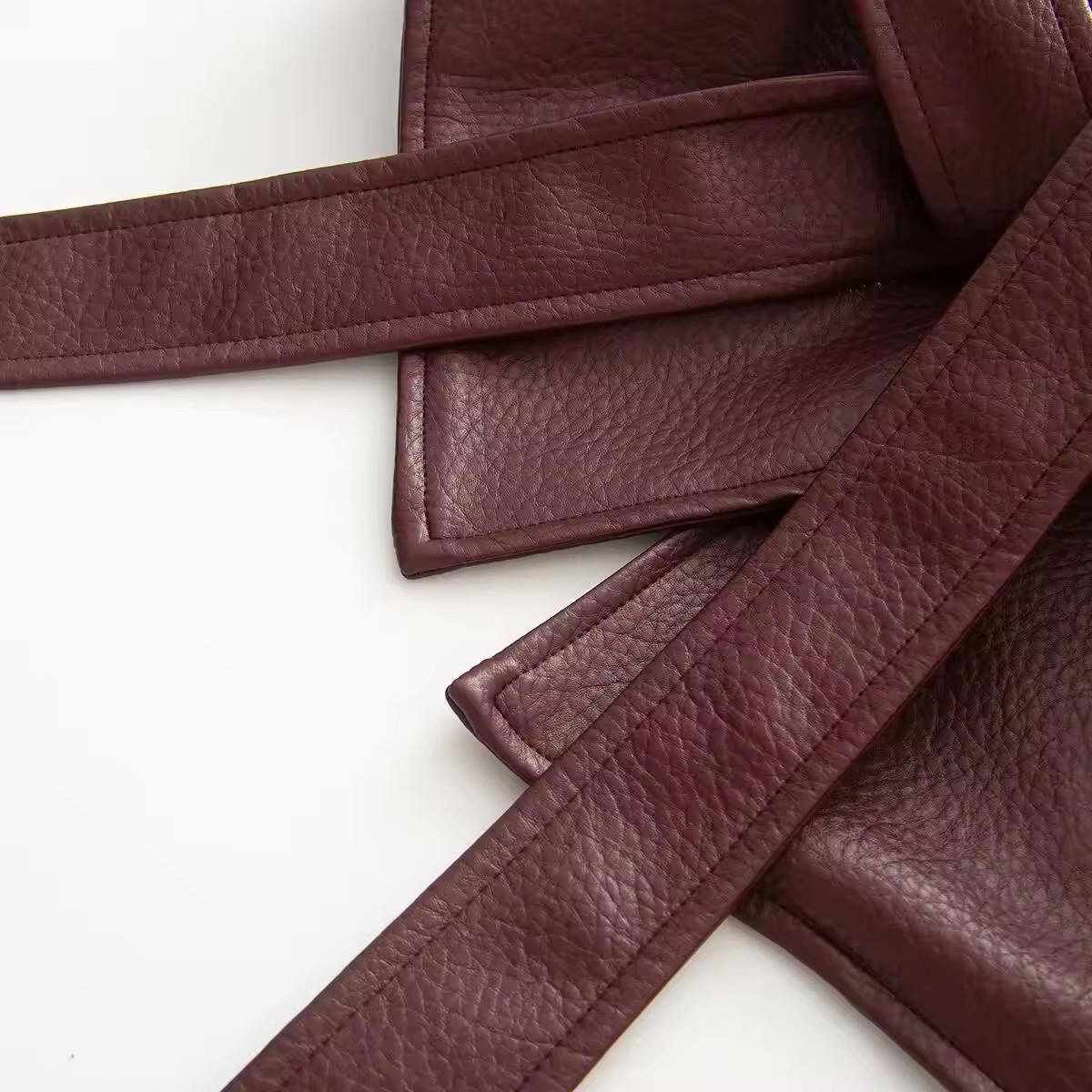 BELTED LEATHER JACKET