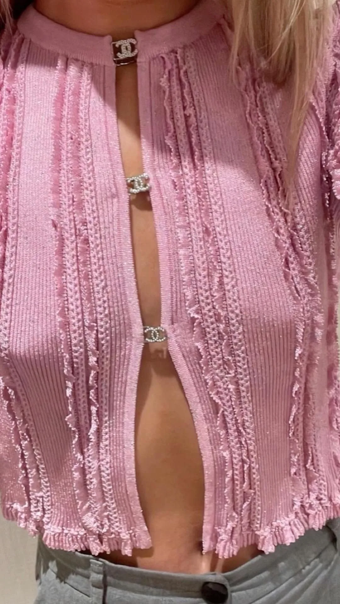 KNIT LUXE SHIMMERY CARDIGAN