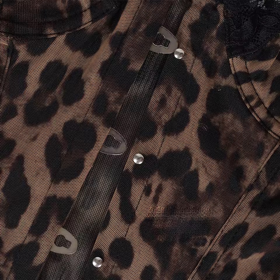 LEOPARD CORSET SEXY TOP