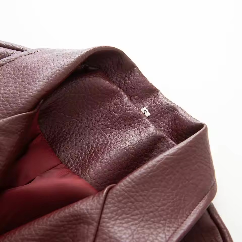 BELTED LEATHER JACKET