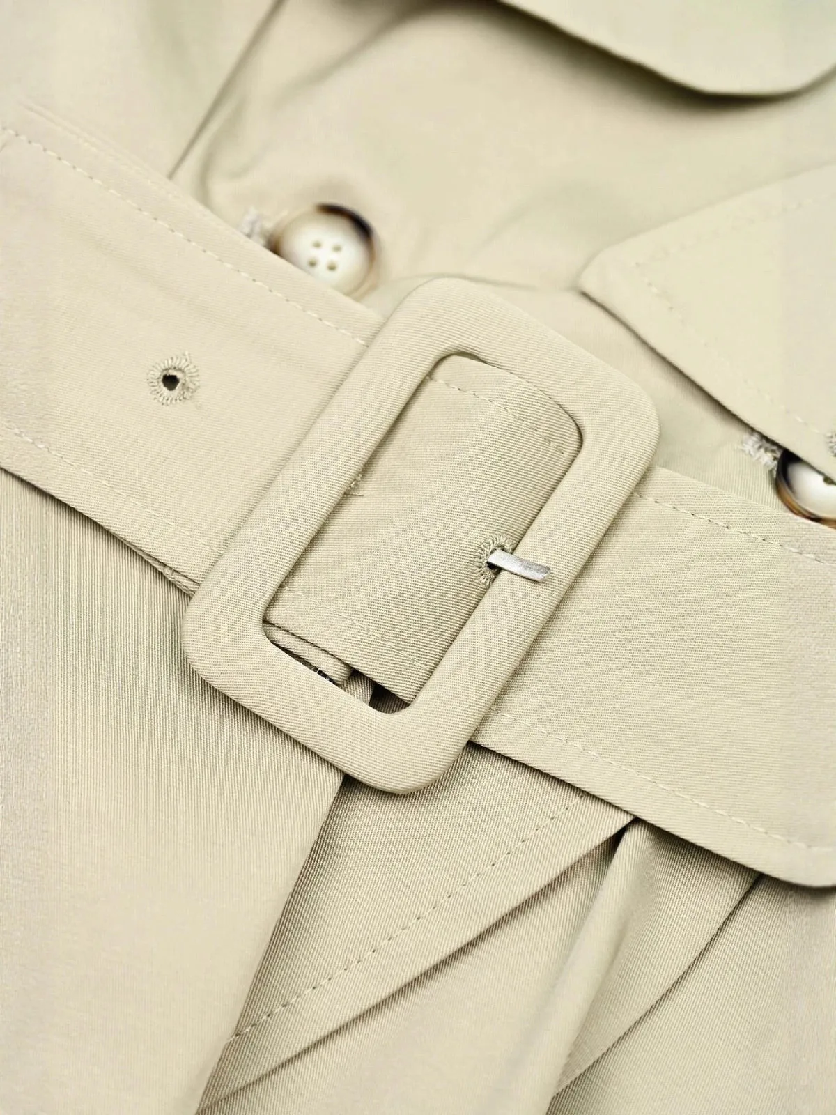 LONG SLEEVES DOUBLE BREASTED BELTED JUMPSUIT