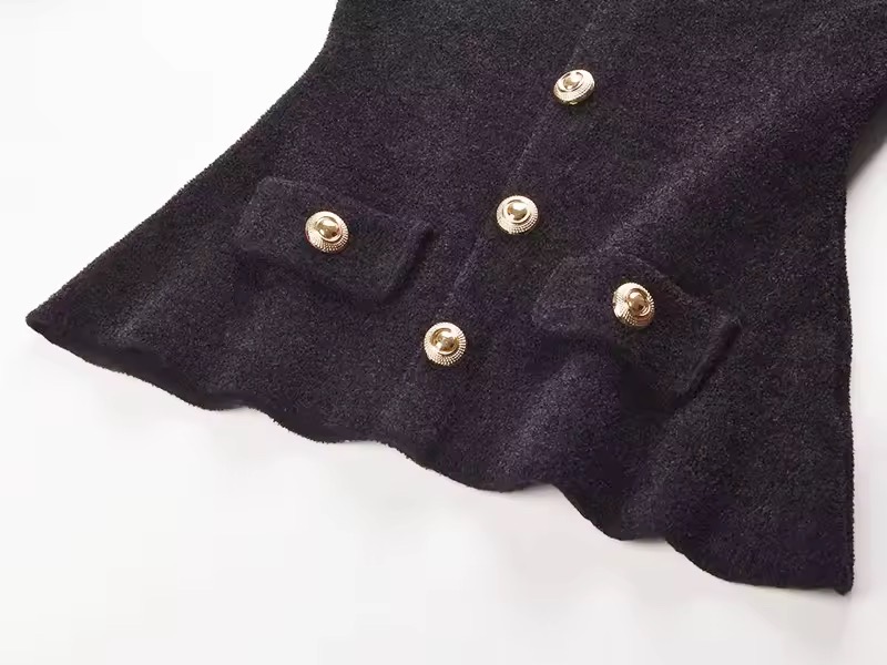 OFF SHOULDER RUFFLE KNIT TOP